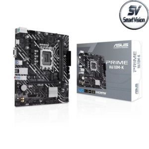 ASUS PRIME H610M-K Intel (LGA 1700) micro-ATX motherboard, DDR5, PCIe 4.0, M.2 slot, Realtek 1 Gb Ethernet, HDMI, VGA, USB 3.2 Gen 1, SATA 6 Gbps, COM header, RGB header